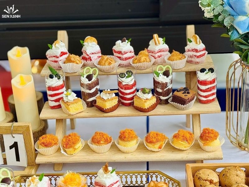 Ảnh thực tế m&oacute;n menu teabreak cho lễ khai trương Cụm c&ocirc;ng nghiệp Ti&ecirc;n Cường II