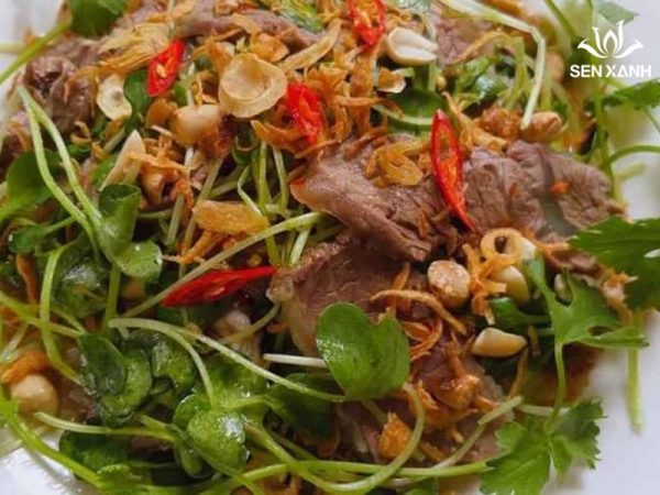 Bò trộn cải mầm