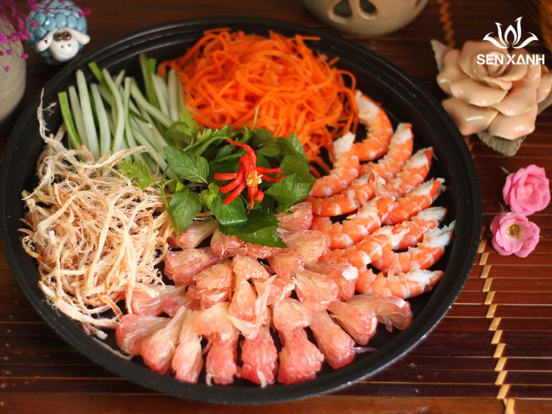 Gỏi bưởi mực khô