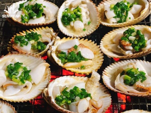 Sò dương nướng mỡ hành
