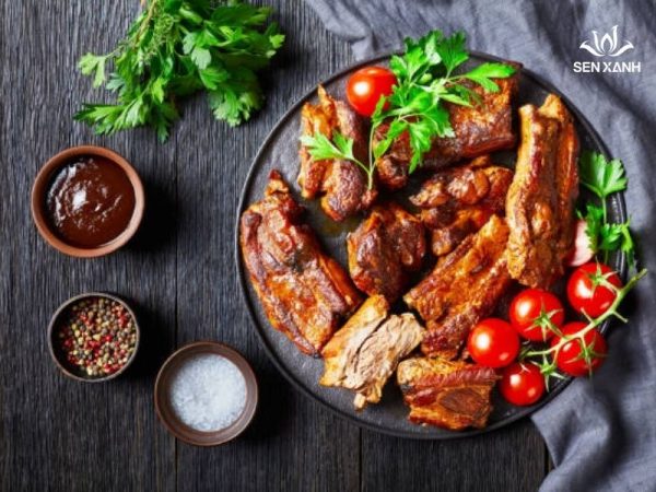 Sườn non nướng sốt BBQ
