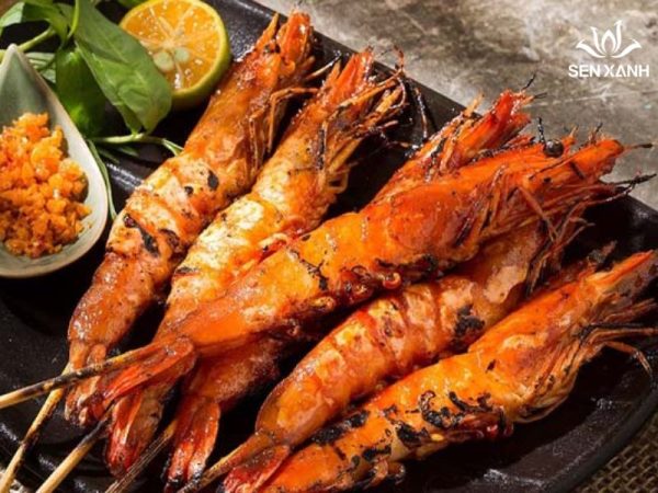 Tôm nướng tẩm ớt xanh