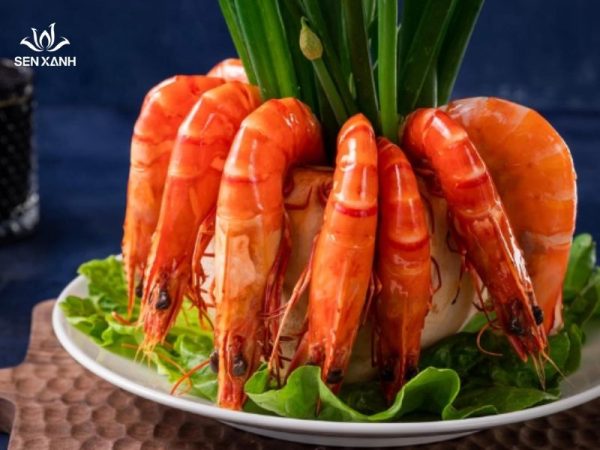 Tôm sú hấp nước dừa