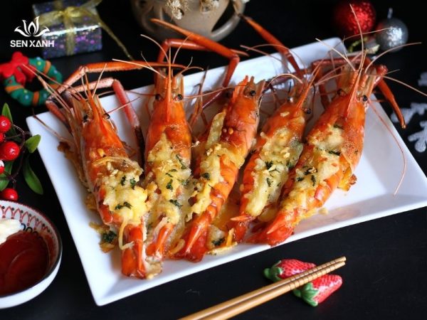 Tôm sú nướng phô mai