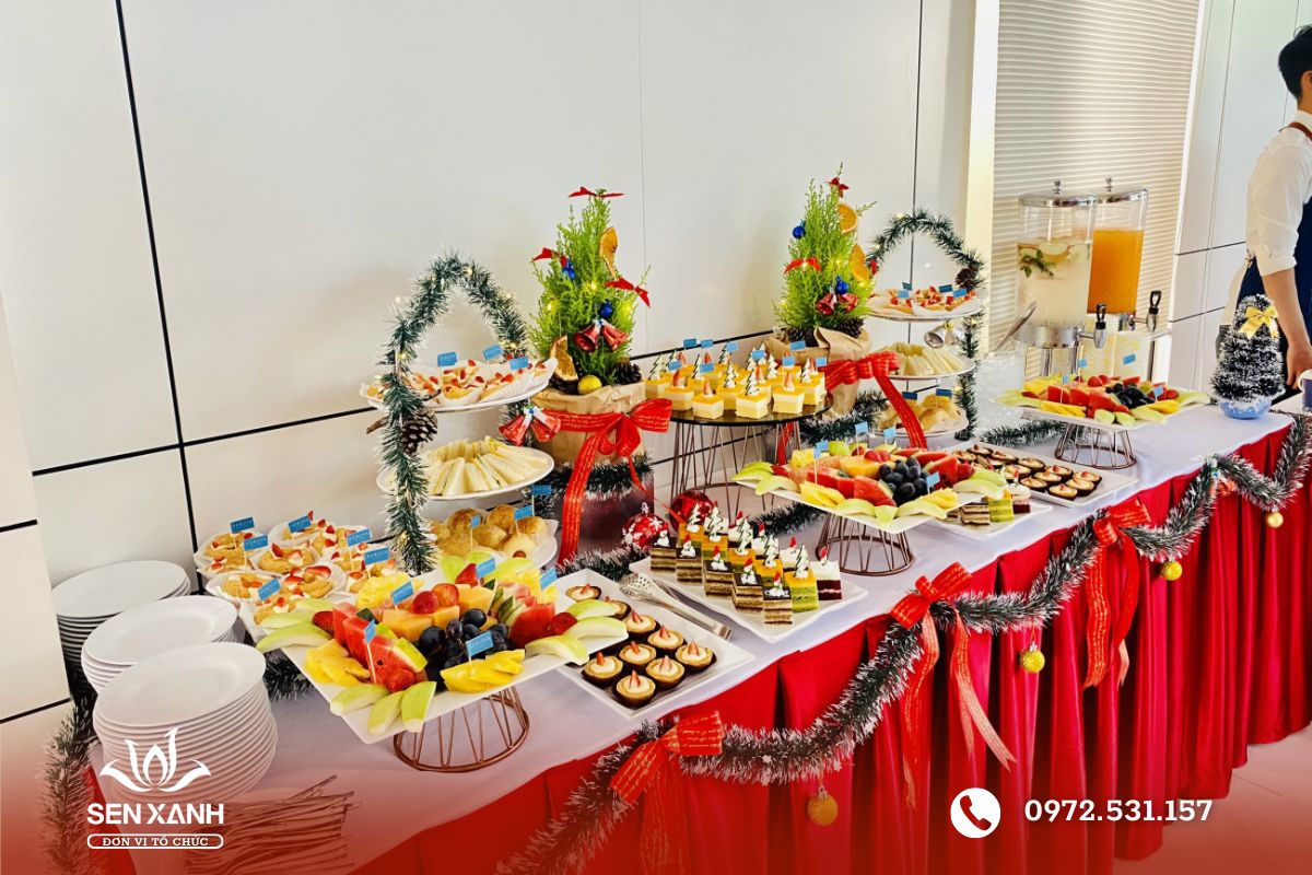 Trang tr&iacute; teabreak hội nghị theo chủ đề