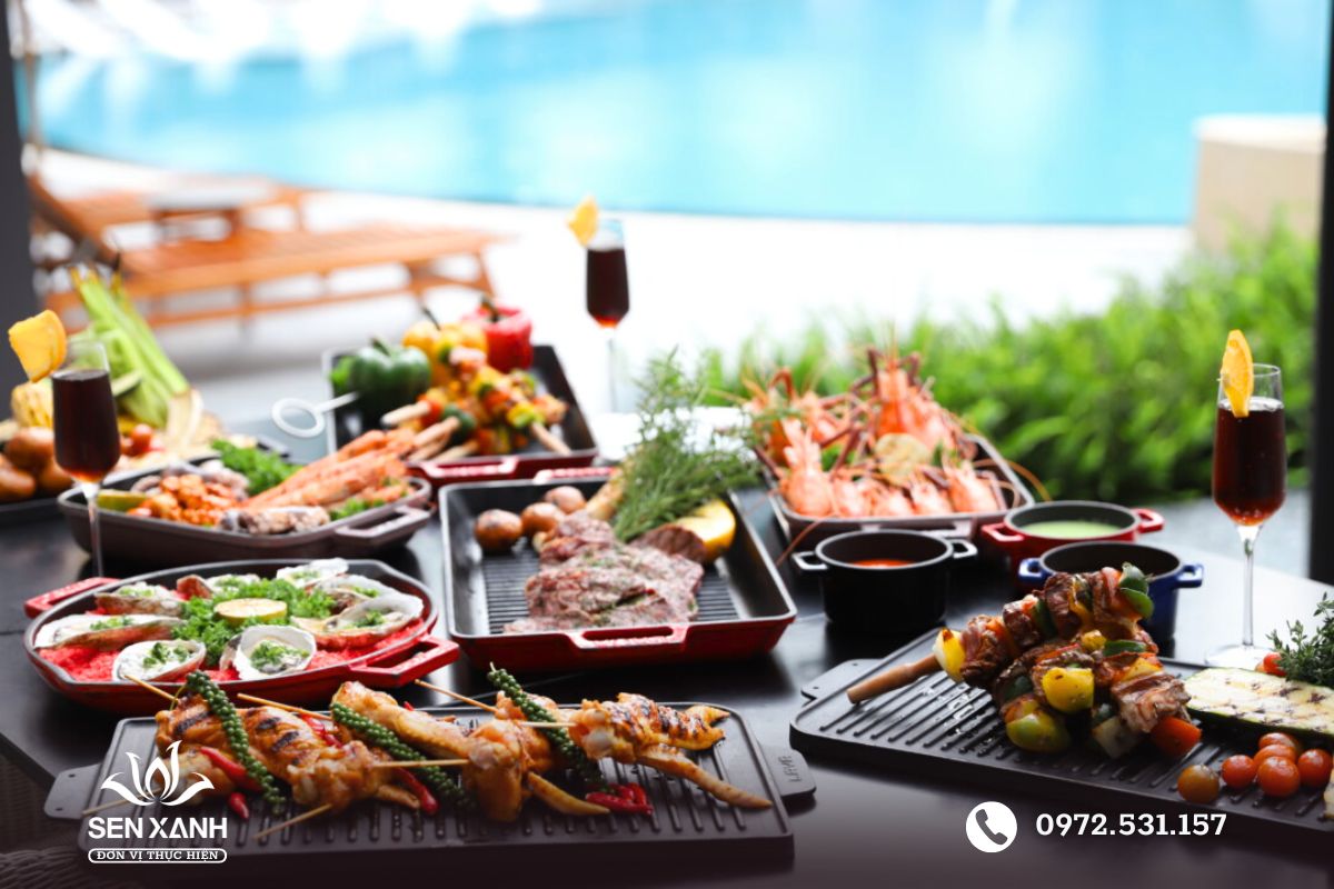 Buffet ngo&agrave;i trời cho c&aacute;c dịp đặc biệt