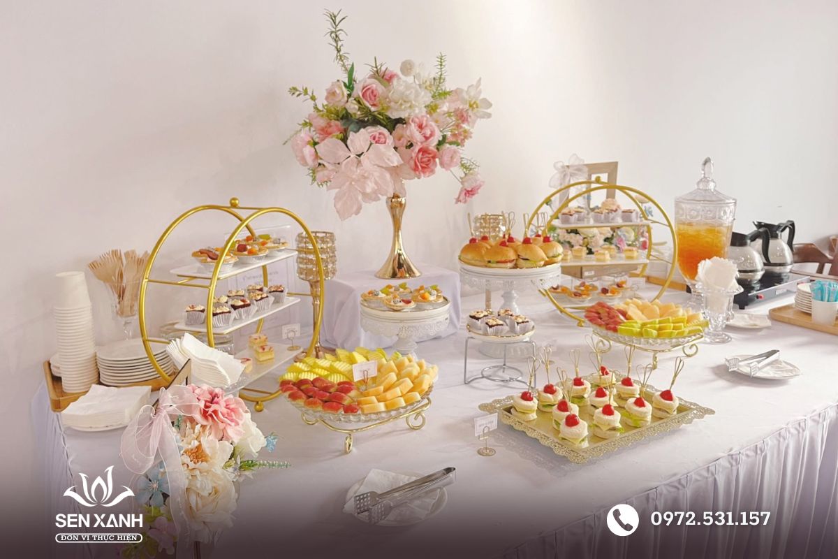 Gợi &yacute; trang tr&iacute; khu vực tiệc tr&agrave;