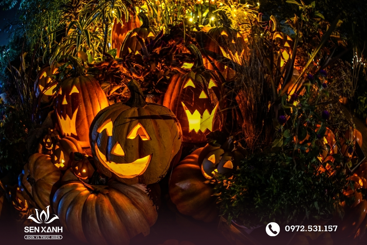 Kh&ocirc;ng gian Halloween với những quả b&iacute; ng&ocirc; mini