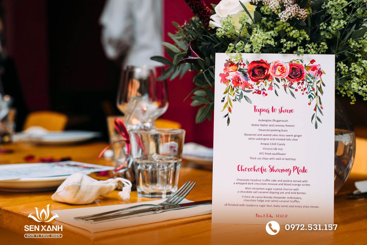 Thực đơn tiệc cưới truyền thống