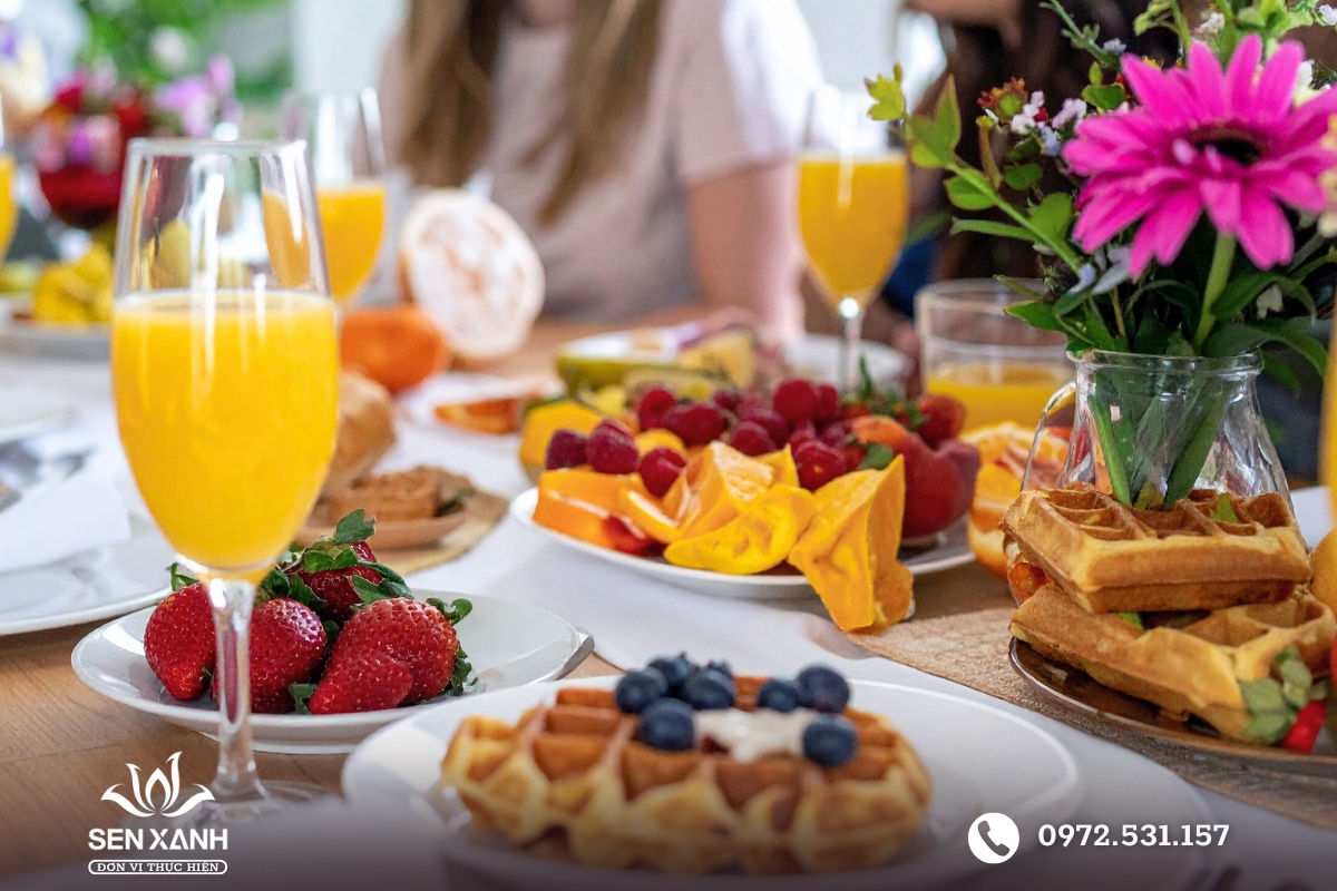 Tiệc teabreak healthy với trái cây tươi Tiệc teabreak healthy với trái cây tươi