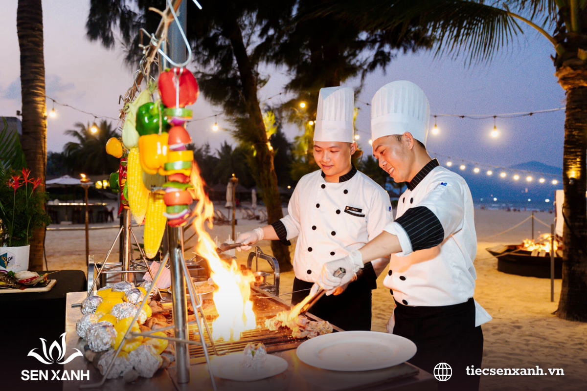 Tiệc BBQ ngo&agrave;i trời cho sự kiện
